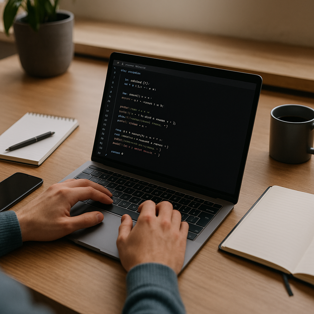 Código de programação em uma tela de computador